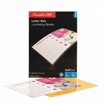SWINGLINE GBC Single Laminating Sheet 9x12 PK10, 51UH47