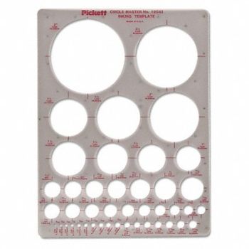 CHARTPAK Circles Stencil 7x9 Smoke, 51UW55