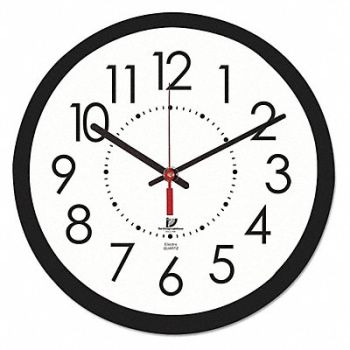 CHICAGO LIGHTHOUSE Electric Wall Clock Black, 51VC55