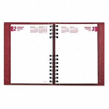 BROWNLINE Daily Planner 8-1/2 x5-3/4 Red, 51VD13