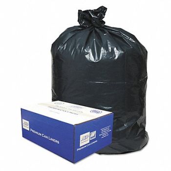 CLASSIC Trash Can Liner 30gal Black PK250, 51VD37
