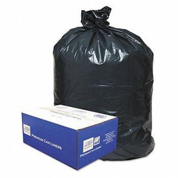 CLASSIC Trash Can Liner 31-33gal. Black PK250, 51VD39