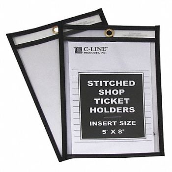 C-LINE Holder Shop Ticket 2 Sides 5x8 PK25, 51VE25