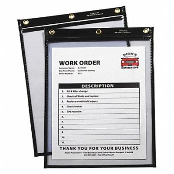 C-LINE Shop Ticket Holder 9x12 Black PK15, 51VE46