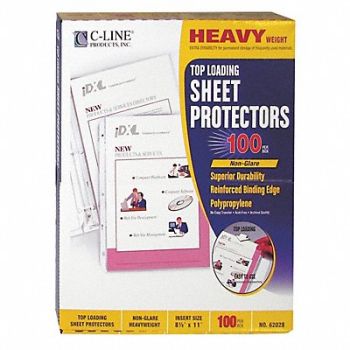 C-LINE Sheet Protector Poly Non-Glare PK100, 51VE61