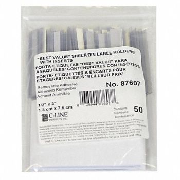 C-LINE Label Holder Self-Adhesive 5x3 PK50, 51VF10