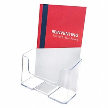 DEFLECTO Brochure Holder 6x3x7 Clear, 51VJ63