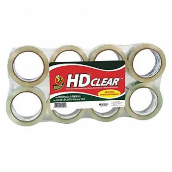 DUCK Packaging Tape 1.88 x 55 yd. Clear PK8, 51VL74