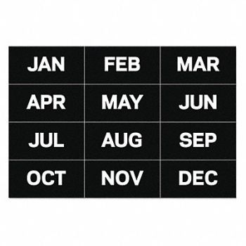 MASTERVISION Magnets 12Months Black PK12, 51VY85