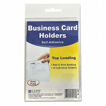 C-LINE AdhesiveBusinessCardHolders Topload PK10, 51VZ05
