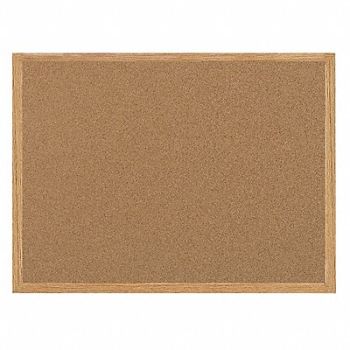 MASTERVISION Cork Bulletin Board 24x36 Oak, 51WX29