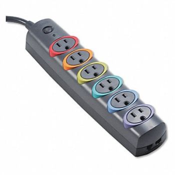 KENSINGTON Basic Strip Surge Protector 6 Outlets, 51WY73
