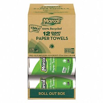 MARCAL Towel Kitchen Roll White PK12, 51XG41