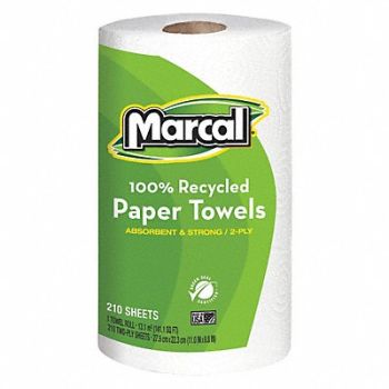 MARCAL Recycled Roll Towels White PK12, 51XG42