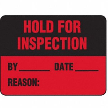 LABELMASTER Hold For Inspection Label By Date PK500, 51ZK13