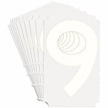 BRADY Numbers and Letters Labels PK 10, 800NY9