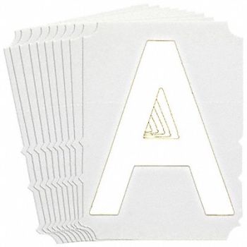 BRADY Numbers and Letters Labels PK 10, 800PC0