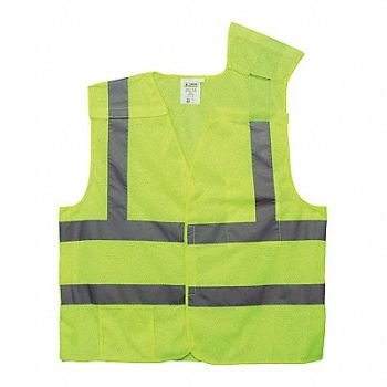 CORDOVA GLOVE High Visibility Vest Class II Lime L, 522T31