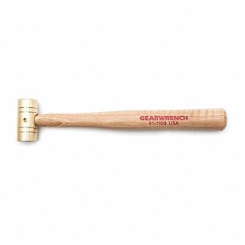 GEARWRENCH Brass Hammer Hickory Handle 8 oz., 527C58