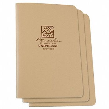RITE IN THE RAIN All Weather Notebook Nonwirebound PK3, 52AU02