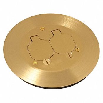 RACO Floor Box Cover Round 6-1/4 L Brass, 52AW83