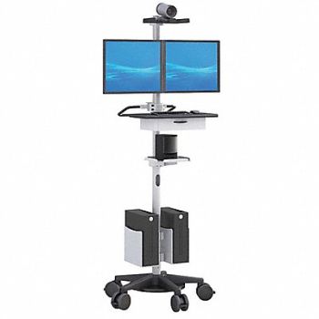AFC INDUSTRIES Computer Stand Gray 72 H x 33 W 100 lb, 52AY32