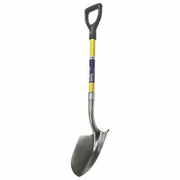 ABILITY ONE Round Point Shovel D-Grip Handle 14 ga., 52CD19
