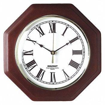 ABILITY ONE Wall Clock Analog Battery, 52CD31