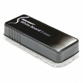 ABILITY ONE Dry Erase Board Eraser Gray, 52CE61
