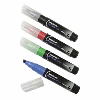 ABILITY ONE Dry Erase Markers Chisel PK4, 52CE77