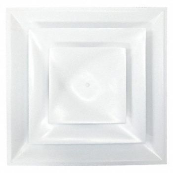 AMERICAN LOUVER Ceiling Diffuser White 14 Duct Size, 52CE96