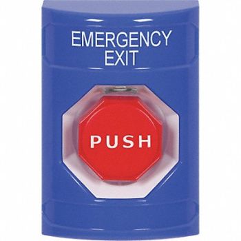 SAFETY TECHNOLOGY INTERNATIONAL Emergency Exit Push Button Key-To-Reset, 52CG09