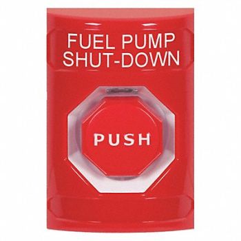 SAFETY TECHNOLOGY INTERNATIONAL Fuel Pump Shutdown Push Button Red Color, 52CG35