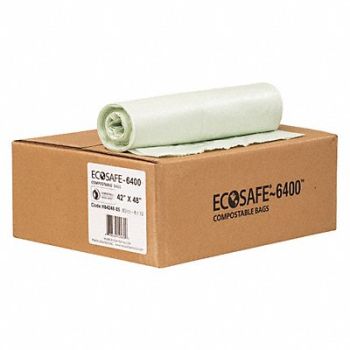 ECOSAFE-6400 Trash Bag 55 gal Green PK80, 52CG81