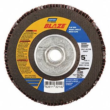 NORTON J5404 Fiber Disc 5 in Dia 5/8in Arbor 60 Grit, 52CH19