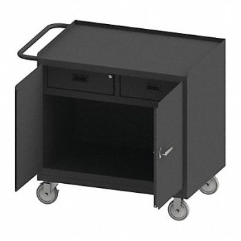 DURHAM MFG Mobile Cabinet Bench Steel 36 W 24 D, 52CK81