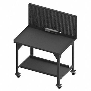 DURHAM MFG Mobile Workbench Steel 48 W 30 D, 52CL19
