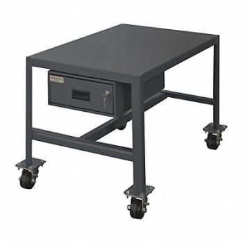 DURHAM MFG Mobile Table 2000 lb 24-1/8 H x 24 L, 52CL61