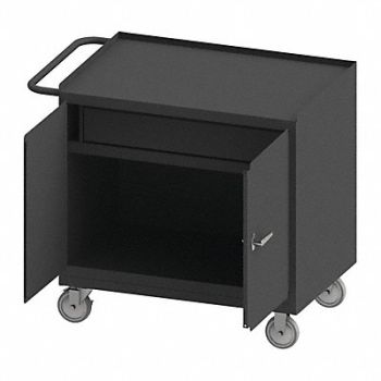DURHAM MFG Mobile Cabinet Bench Steel 36 W 24 D, 52CL77