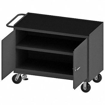 DURHAM MFG Mobile Cabinet Bench Steel 48 W 24 D, 52CL86