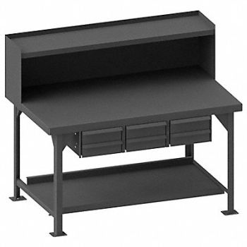 DURHAM MFG Workbench Steel 60-1/8 W 36 D, 52CL94