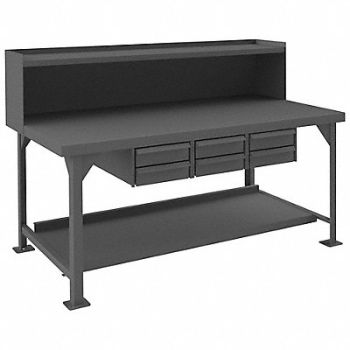 DURHAM MFG Workbench Steel 72-1/8 W 36 D, 52CL95