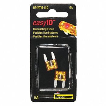 BUSSMANN Automotive Fuse 5A Blade ATM-ID PK2, 52CN11