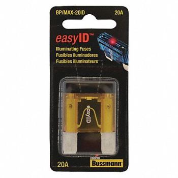 BUSSMANN Automotive Fuse 20A Blade MAX-ID Series, 52CN12