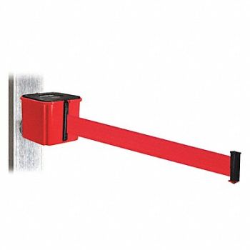 RETRACTA-BELT Belt Barrier 4-1/4 H Magnet Mount Red, 52CY73