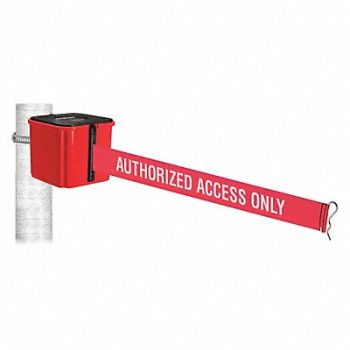 RETRACTA-BELT Belt Barrier 4-1/2 W x 4 H Red Belt, 52CY33