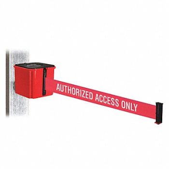 RETRACTA-BELT Belt Barrier 4-1/4 H Red Belt Red, 52CY34
