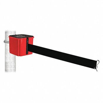 RETRACTA-BELT Belt Barrier 4 H Black Belt 4-1/2 W, 52CY39