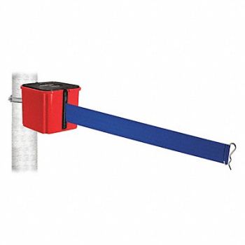 RETRACTA-BELT Belt Barrier 4 H Blue Belt 4-1/2 W, 52CY42