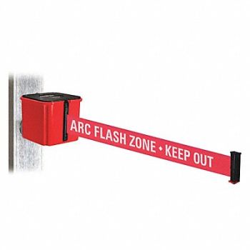 RETRACTA-BELT Belt Barrier 4-1/2 W Red Belt Red, 52CY37